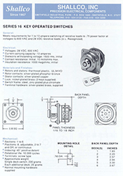 Series 16 Key Operated Switches Catalog Front Page Image Button linked to catalog