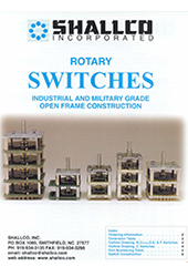 Open Frame Rotary Switch Catalog Front Page Image Button linked to catalog