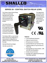 Control Switch Relay Series 26 Brochure Front Page Image linked to brochure