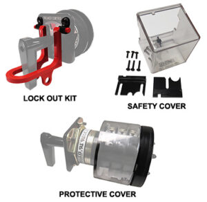Optional Accessories for Series 23 Instrument and Control Switches featured are the Lock Out kit, Safety Cover and the Protective Cover.